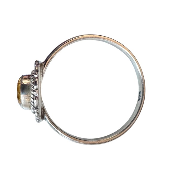 Floral Citrine Sterling Silver Ring (9.75) - Picture 14 of 15